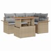 vidaXL Tuin Sofa Set met kussen 5 pcs beige en lichtgrijs