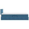 vidaXL Opbergbed met LED met matras Donkerblauw 90 x 190 cm Fluweel