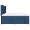 vidaXL Boxspring met matras stof blauw 180x200 cm