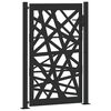 vidaXL Poort met lichtontwerp 100x150 cm staal zwart