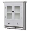 vidaXL Keukenbovenkast met glazen deur hout wit