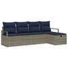 vidaXL Bankstel 5 st 5-Aantal zitplaatsen Grijs en Marineblauw