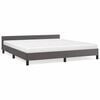 vidaXL Bedframe met hoofdeinde zonder matras 160x200 cm grijs