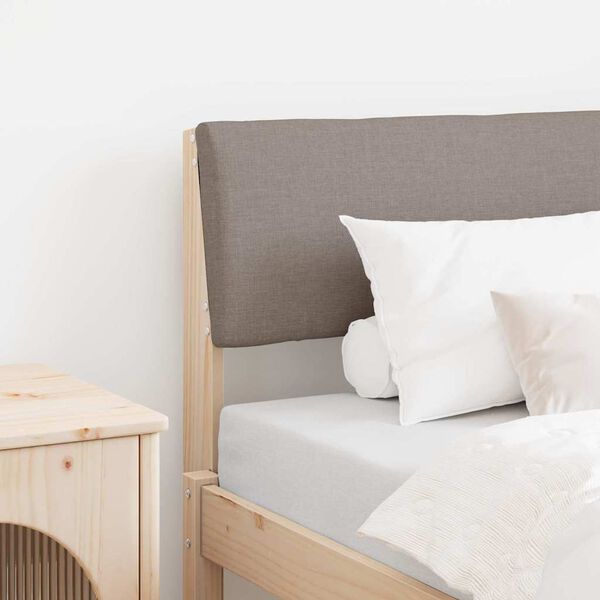vidaXL Gestoffeerd hoofdbord Taupe 75 cm Massief grenenhout