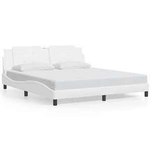 vidaXL Bedframe zonder matras "Zadar" kunstleer wit 180x200 cm