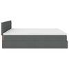 vidaXL Ottoman bed met matrassen en LED's 200x200cm stof donkergrijs