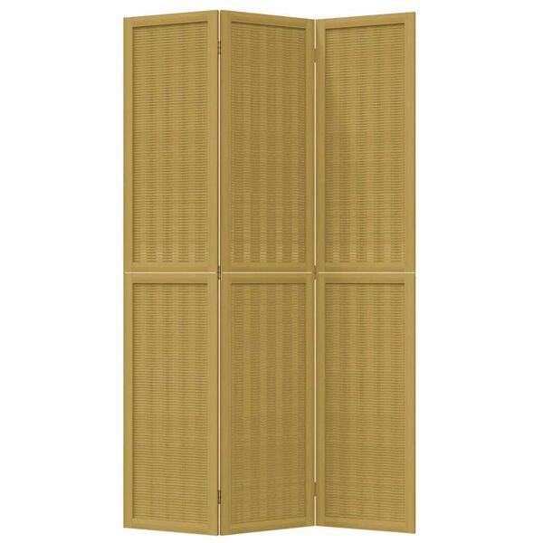 vidaXL Kamerscherm met 3 panelen massief paulowniahout bruin