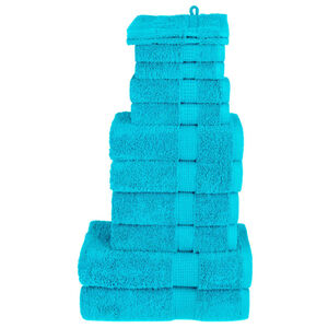 vidaXL 12-delige Handdoekenset SOLUND 600 g/m&sup2; turquoise