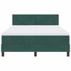 vidaXL Boxspring bed met hoofdeinde Donkergroen 140 x 190 cm Fluweel