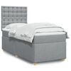 vidaXL Boxspring met matras stof lichtgrijs 80x200 cm