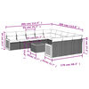 vidaXL 12-delige Loungeset met kussens poly rattan beige