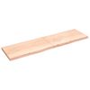 vidaXL Wandschap 220x60x(2-6) cm onbehandeld massief eikenhout