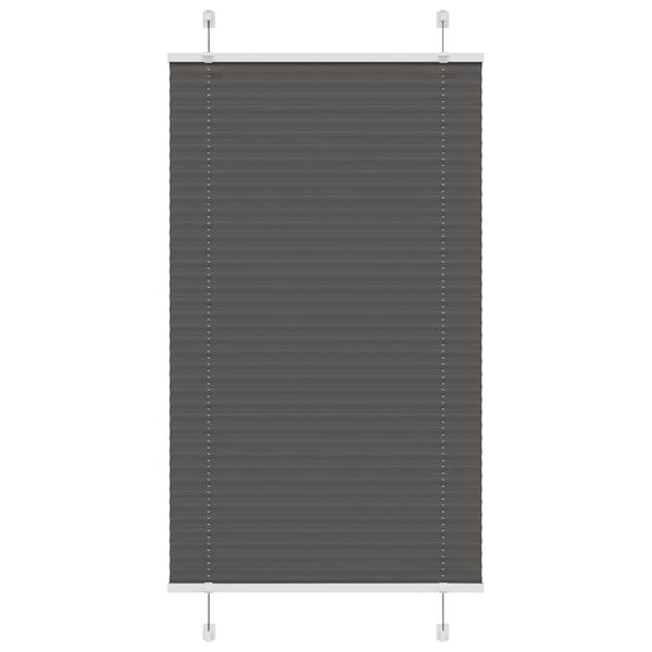 vidaXL Pliss&eacute; rolgordijn 75x150 cm stofbreedte 74,4 cm polyester zwart