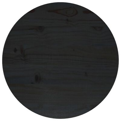 vidaXL Tafelblad Ø40x2,5 cm massief grenenhout zwart