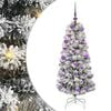 vidaXL Kunstmatige Inklapbare Kerstboom Groen en Wit 120 cm