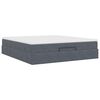 vidaXL Ottoman bed met matras 180x200cm fluweel donkergrijs