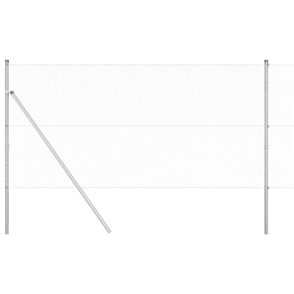 vidaXL Afrasteringspaal Zilver 10 x 1,4 m (13 mm gaas) Staal