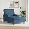 vidaXL Chaise Lounge met kussen Blauw 91 x 157 x 91 cm Stof