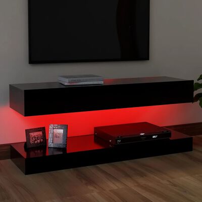 vidaXL Tv-meubel met LED-verlichting 120x35 cm zwart