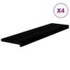 vidaXL Traptreden 4 st 100x25x2 cm massief eikenhout bruin-zwart