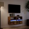 vidaXL Tv-wandmeubels met LED 2 st 41x31x45 cm gerookt eikenkleurig