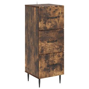 vidaXL Ladenkast Gerookt eiken 33 x 34,5 x 89,5 cm Bewerkt hout