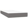 vidaXL Boxspring met matras en LED stof donkergrijs 120x190 cm