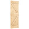 vidaXL Schuifdeur NARVIK Naturel en Zwart 70 x 210 cm (213,5 cm)