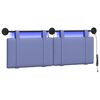 vidaXL Hangend hoofdbord Jeans Blauw Stof