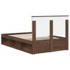 vidaXL Bedframe Bruin Eiken 120 x 190 cm Massief grenenhout