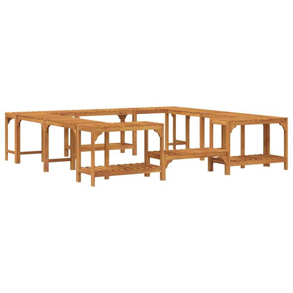 vidaXL Vierkante Buitentub Omheining Bruin 230 x 230 cm