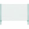 vidaXL Draadgaashek met palen 25x1,5 m staal groen