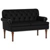 vidaXL Loungebank met knopencomfort Zwart 120 x 65 x 77 cm Kunstleer