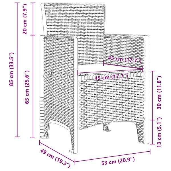vidaXL Tuin Eetset 11 pcs Antraciet en Lichtgrijs