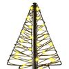 vidaXL Kerstboom met 240 LED Warmwit 180 cm Rattan