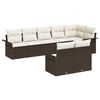 vidaXL Tuin Sofa Set met opslag 8 pcs Bruin poly rattan