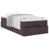 vidaXL Ottoman bed met matras 90x200cm stof donkerbruin