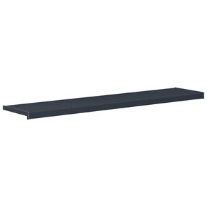 vidaXL Raamsokkel Antraciet met houten nerf 120 x 30 x 4,5 cm PVC