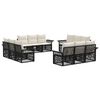vidaXL Tuinbankenset 12 st Zwart poly rattan