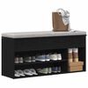 vidaXL Schoenenbank 102x30,5x45 cm spaanplaat zwart eikenkleurig