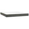 vidaXL Boxspring met matras fluweel donkergrijs 200x200 cm