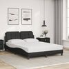 vidaXL Bedframe zonder matras "Zadar" kunstleer zwart 140x200 cm
