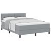 vidaXL Boxspringbed met hoofdeinde Lichtgrijs 160 x 200 cm Stof