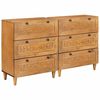 vidaXL Dressoir 2 st 120 x 33,5 x 75 cm massief mangohout Bruin