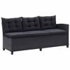 vidaXL Buitenmeubelsets Zwart poly rattan