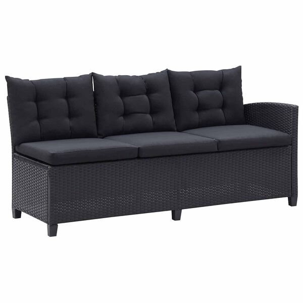 vidaXL Buitenmeubelsets Zwart poly rattan