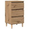 vidaXL Nachtkastje Artisan Eiken 40 x 35 x 70 cm Bewerkt hout