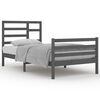 vidaXL Bedframe massief hout grijs 100x200 cm