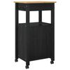 vidaXL Keuken Trolley Effen Zwart