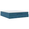 vidaXL Ottoman bed met matras 180x200 cm fluweel donkerblauw